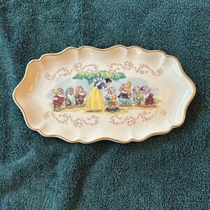 Vtg 1997 Lenox Disney Snow White Seven 7 Dwarfs Candy Dish Fine China